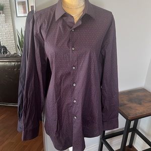 Mens Alfani Shirt Large Slim Fit
